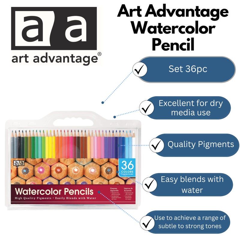 Art Advantage Color Watercolor Pencil Set 36pc - Image 2